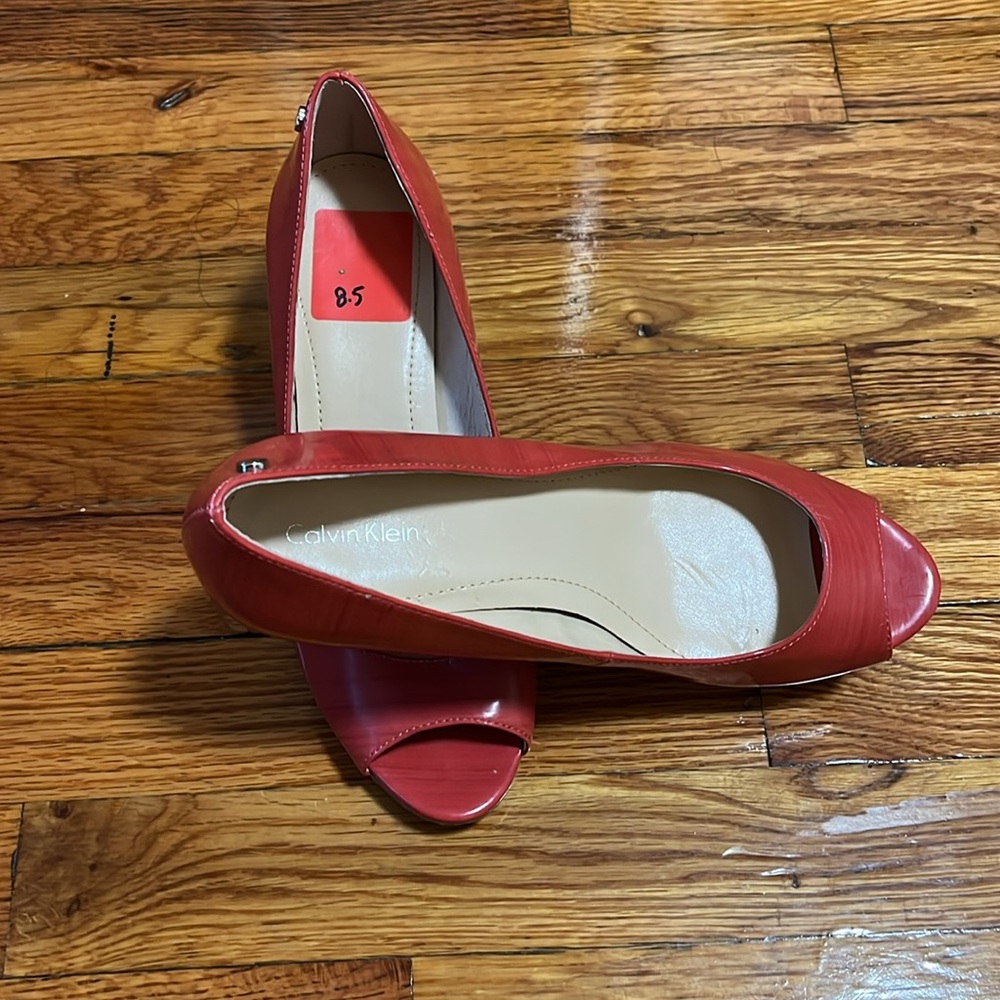 Calvin Klein Peep Toe Wedges